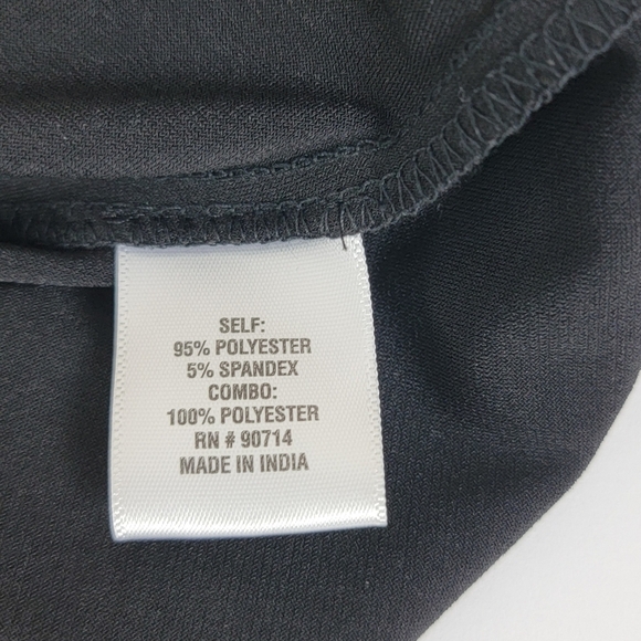 MSK Black Long Sheer Spit Sleeve Cocktail Special Occasion Shift Dress Sz L NEW - Picture 10 of 12